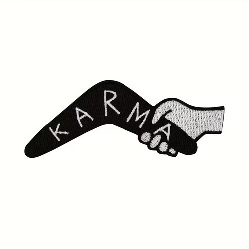 Karma boomerang patch klett - karma,